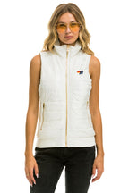 Retro SUNBURST VEST - GLOSSY WHITE