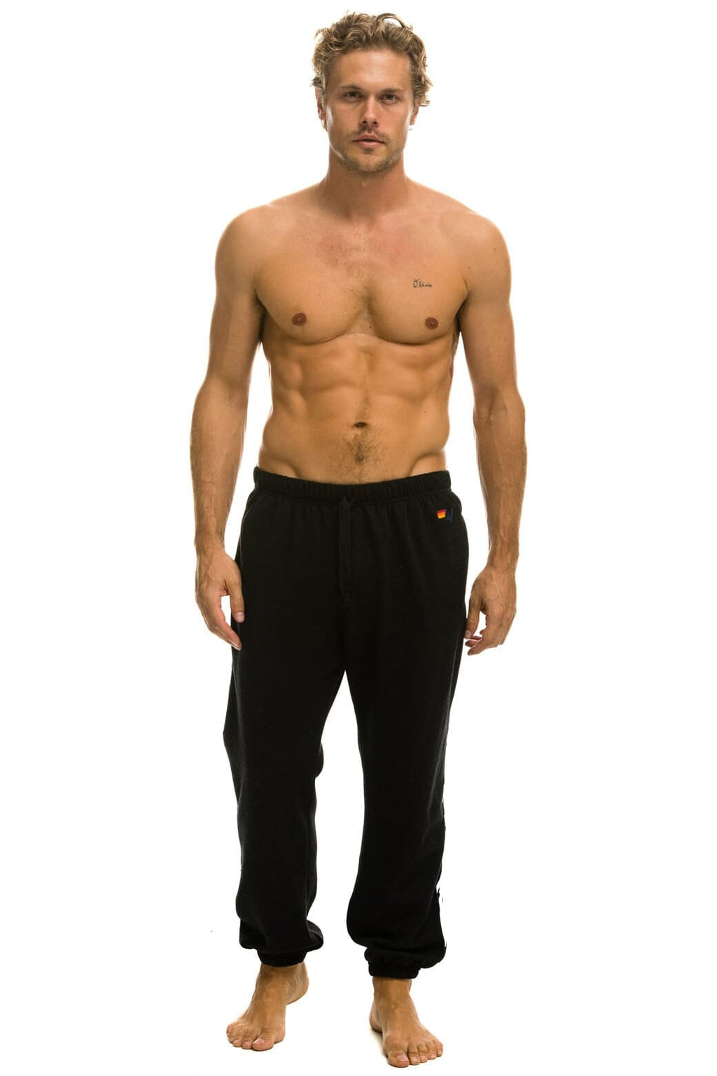 Retro ZEBRA STRIPE SWEATPANTS - BLACK ZEBRA