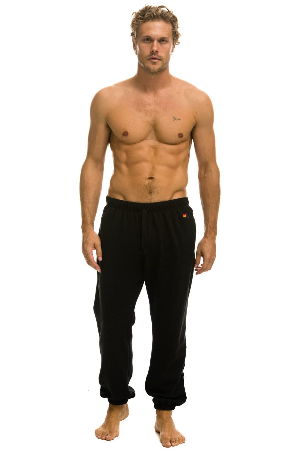 Retro ZEBRA STRIPE SWEATPANTS - BLACK ZEBRA